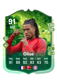 Michael Olise Grassroot Greats 91 Overall Rating