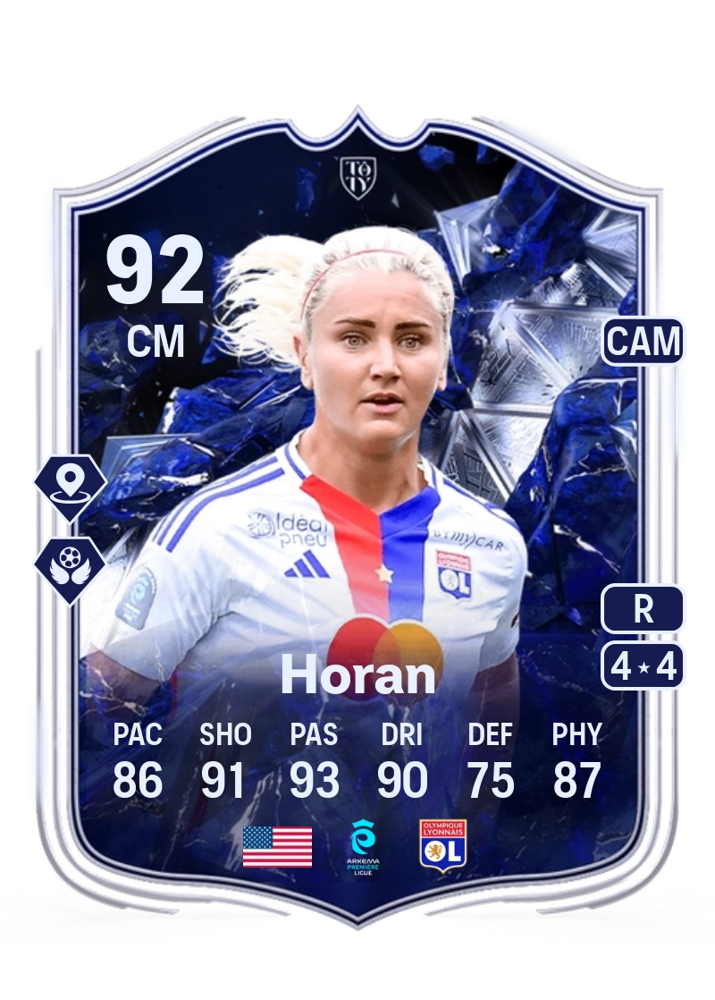 Lindsey Horan TOTY Honourable Mentions 92 Overall Rating