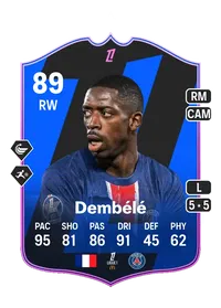 Ousmane Dembélé POTM Ligue 1 89 Overall Rating