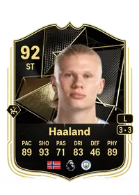 Erling Haaland Team of the Week 92 Overall Rating