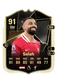 Mohamed Salah Team of the Week 91 Overall Rating