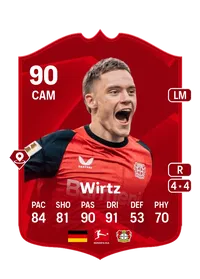 Florian Wirtz POTM Bundesliga 90 Overall Rating