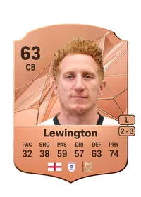 Dean Lewington Rare 63 Overall Rating