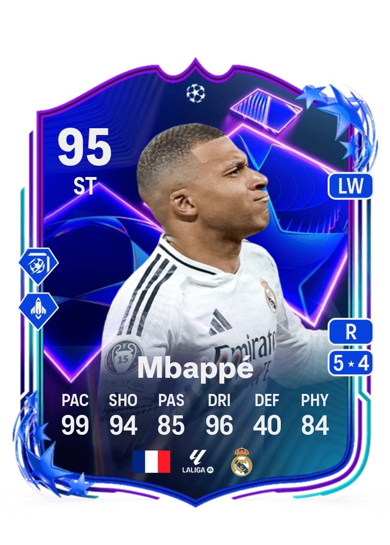 Kylian Mbappé UCL Dreamchasers 95 Overall Rating