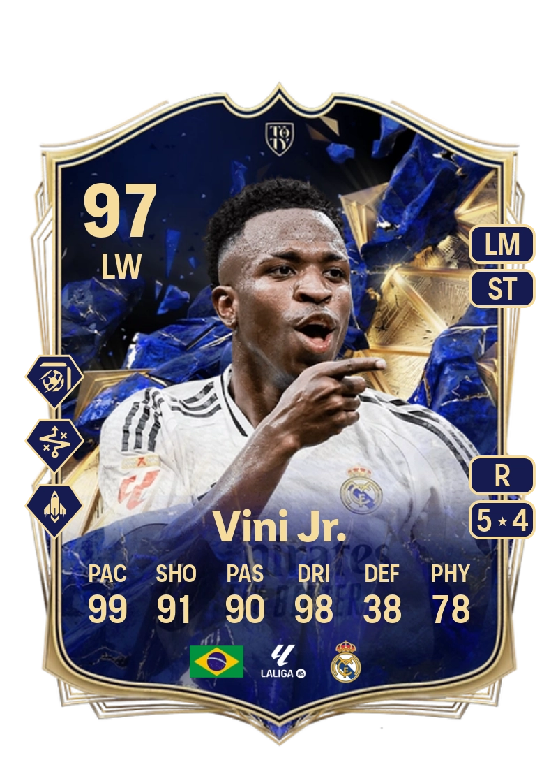 Vini Jr. Team of the Year 97 Overall Rating
