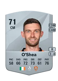 Jay O'Shea Common 71 Overall Rating