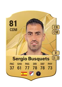 Sergio Busquets Rare 81 Overall Rating