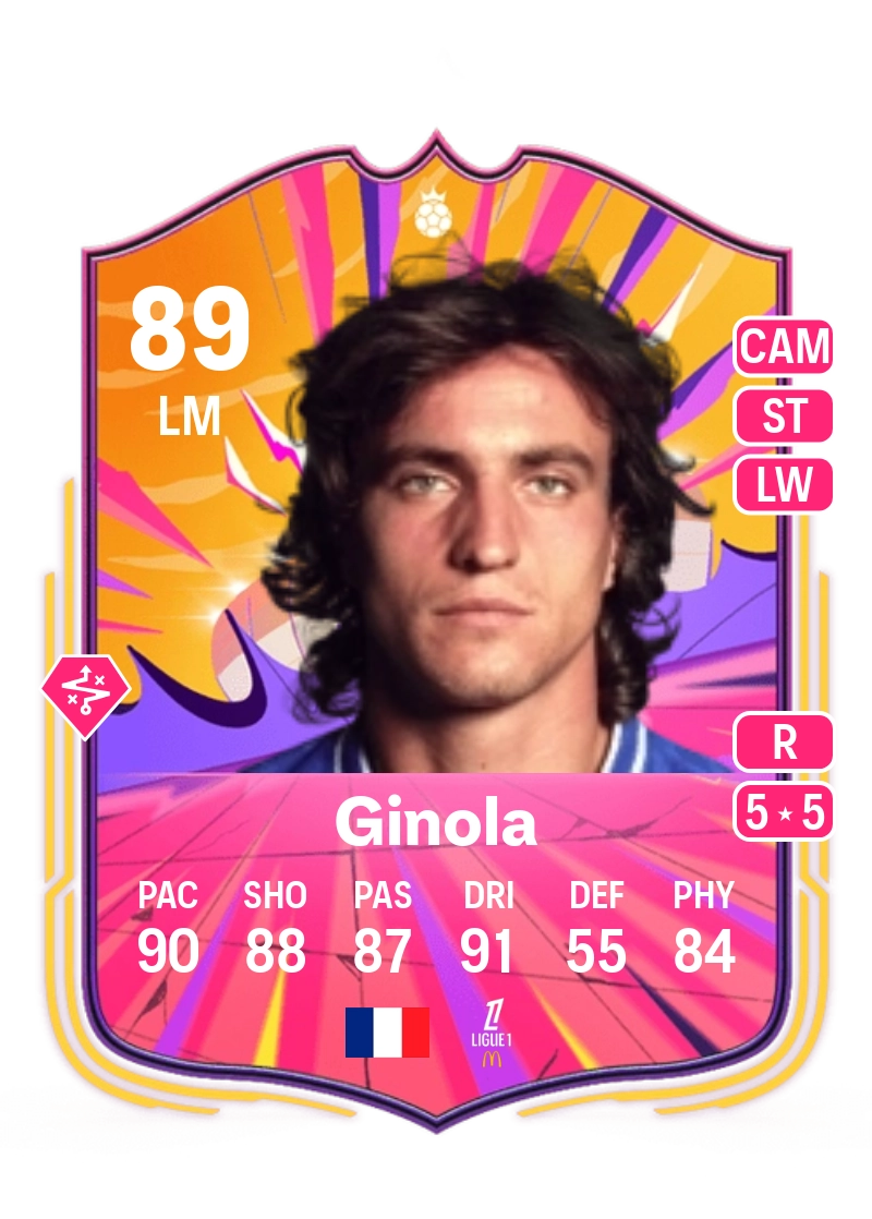 David Ginola UT Heroes 89 Overall Rating