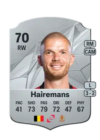 Geoffry Hairemans Rare 70 Overall Rating