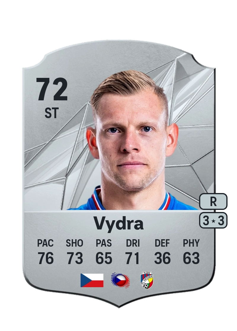Matěj Vydra Rare 72 Overall Rating