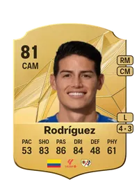 James Rodríguez Rare 81 Overall Rating