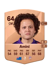 Mustafa Amini Common 64 Overall Rating