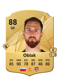 Jan Oblak Rare 88 Overall Rating