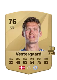 Jannik Vestergaard Common 76 Overall Rating