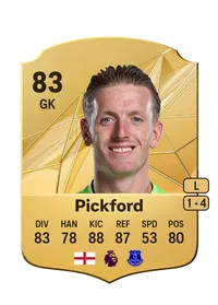 Jordan Pickford Rare 83 Overall Rating