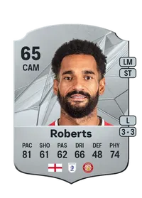 Jordan Roberts Rare 65 Overall Rating