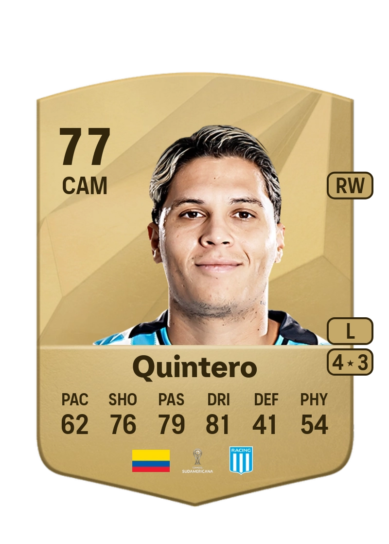 Juan Fernando Quintero Common 77 Overall Rating