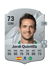 Jordi Quintillà Rare 73 Overall Rating