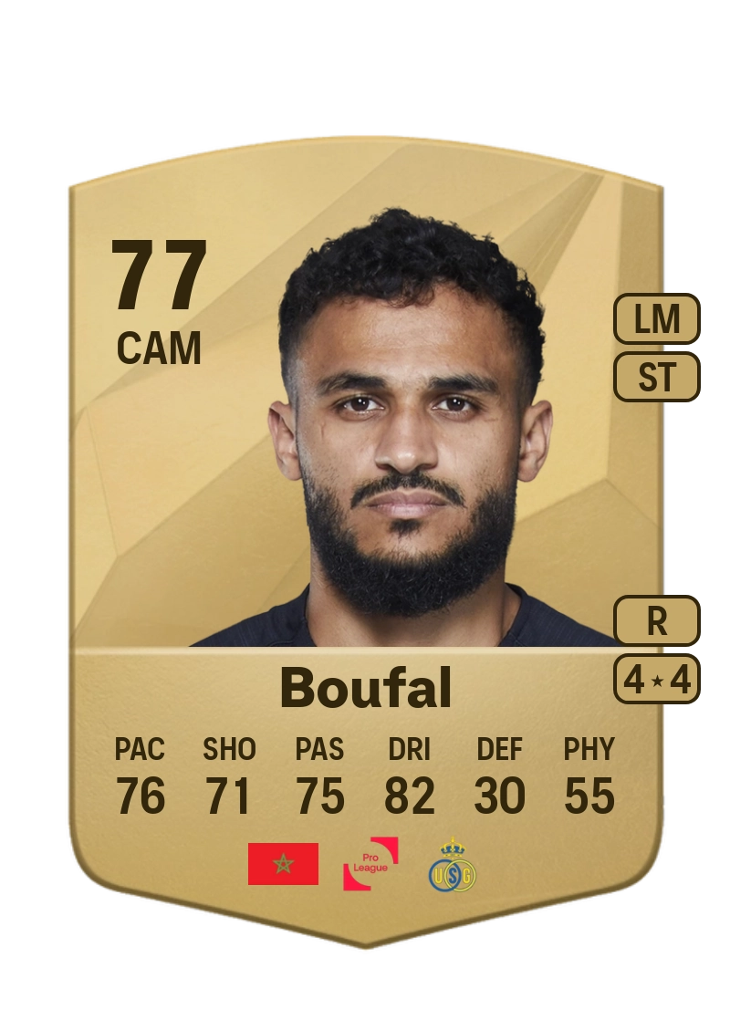 Sofiane Boufal Common 77 Overall Rating
