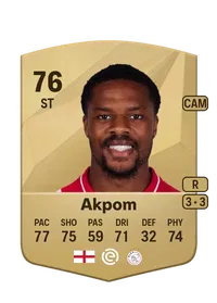 Chuba Akpom Common 76 Overall Rating