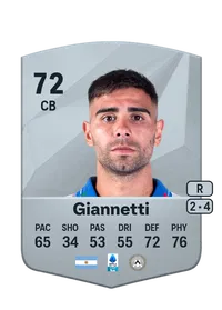 Lautaro Giannetti Common 72 Overall Rating