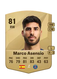 Marco Asensio Common 81 Overall Rating