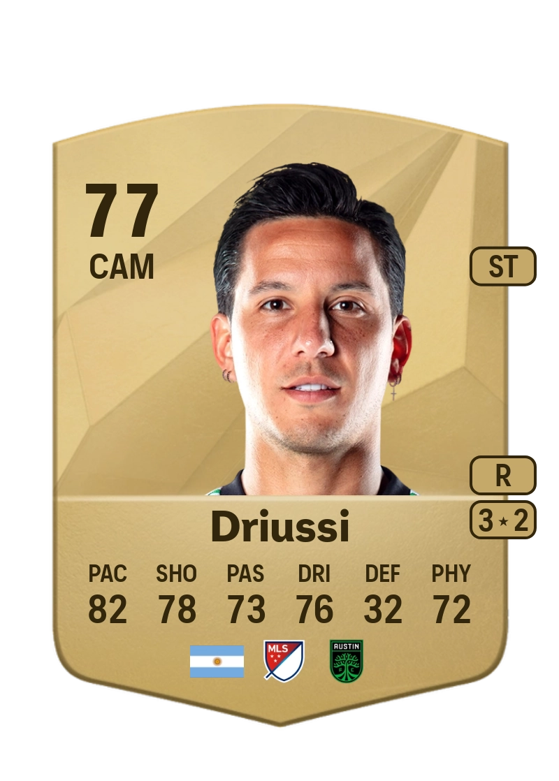Sebastián Driussi Common 77 Overall Rating