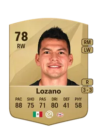 Hirving Lozano Common 78 Overall Rating