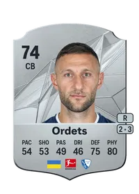 Ivan Ordets Rare 74 Overall Rating