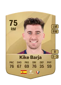 Kike Barja Common 75 Overall Rating