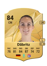 Sara Däbritz Rare 84 Overall Rating