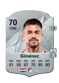 Gastón Giménez Rare 70 Overall Rating