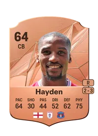 Aaron Hayden Rare 64 Overall Rating