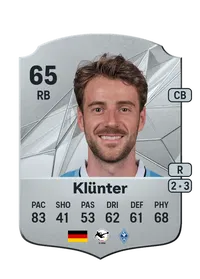 Lukas Klünter Rare 65 Overall Rating