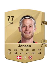 Mathias Jensen Common 77 Overall Rating