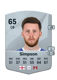 Jack Simpson Common 65 Overall Rating