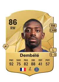 Ousmane Dembélé Rare 86 Overall Rating