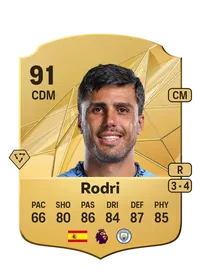 Rodri Rare 91 Overall Rating