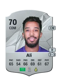 Mukhtar Ali Rare 70 Overall Rating