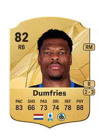 Denzel Dumfries Rare 82 Overall Rating