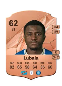 Beryly Lubala Rare 62 Overall Rating