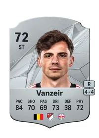 Dante Vanzeir Rare 72 Overall Rating