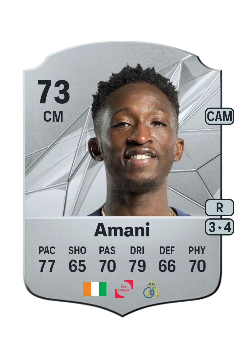 Lazare Amani Rare 73 Overall Rating