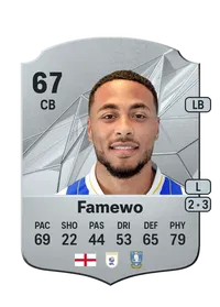 Akin Famewo Rare 67 Overall Rating