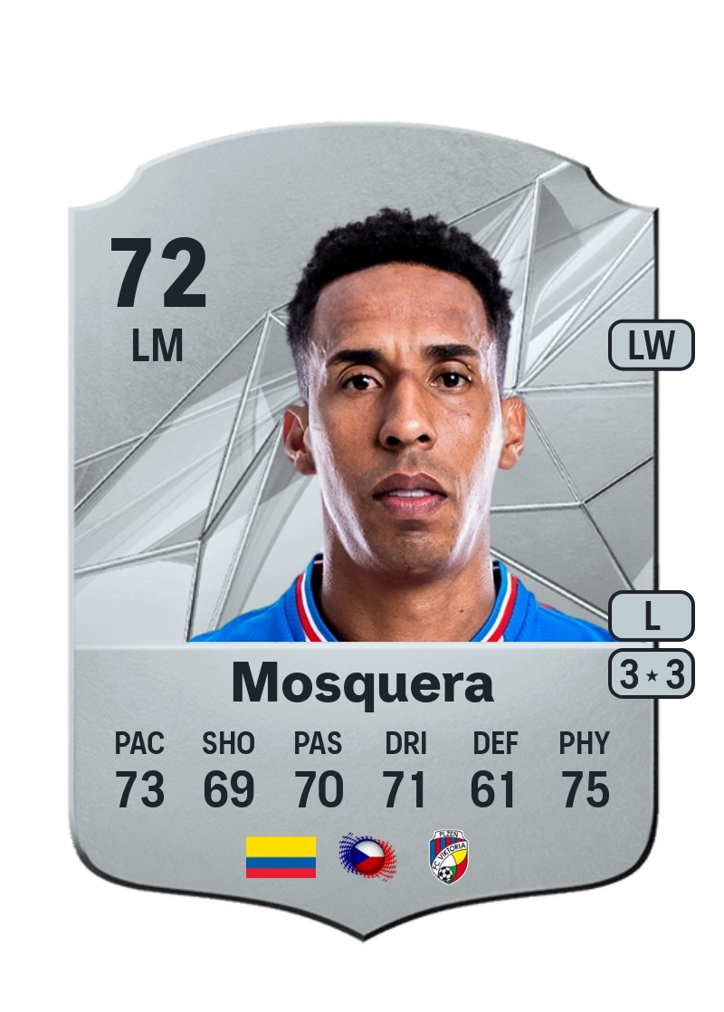 Jhon Mosquera Rare 72 Overall Rating