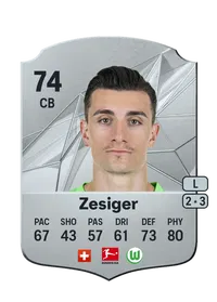 Cédric Zesiger Rare 74 Overall Rating