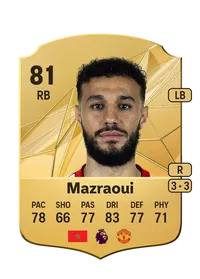 Noussair Mazraoui Rare 81 Overall Rating