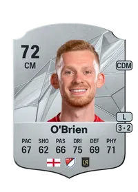 Lewis O'Brien Rare 72 Overall Rating