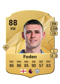 Phil Foden Rare 88 Overall Rating