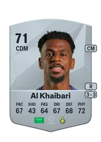 Abdullah Al Khaibari Common 71 Overall Rating